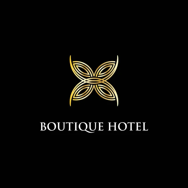 Moderne Boutique hotel logo Design inspiration, luksus og klog vektor illustration – Stock-vektor