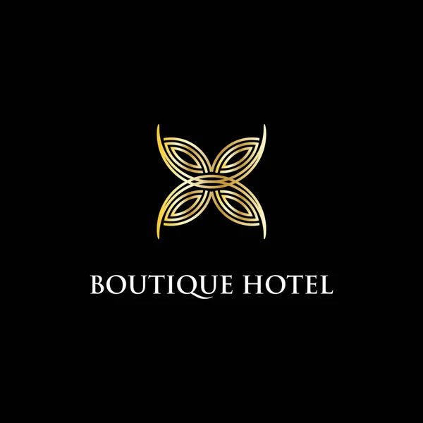 Logotipo moderno do hotel Boutique Inspiração de design, luxo e ilustração vetorial inteligente — Vetor de Stock