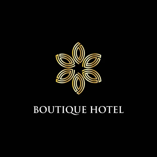 Logotipo moderno do hotel Boutique Inspiração de design, luxo e ilustração vetorial inteligente — Vetor de Stock