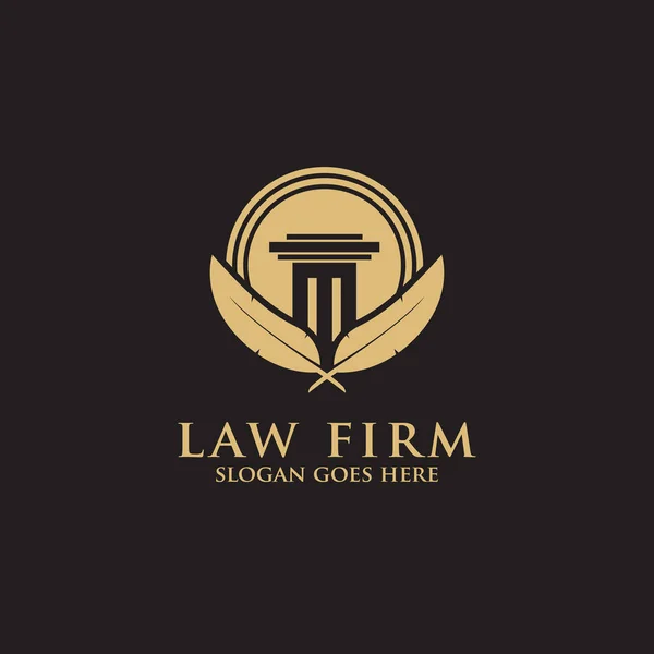 Modern Law Firm Logo Inspiration Easy Use Strong Brand Image — Stock Vector