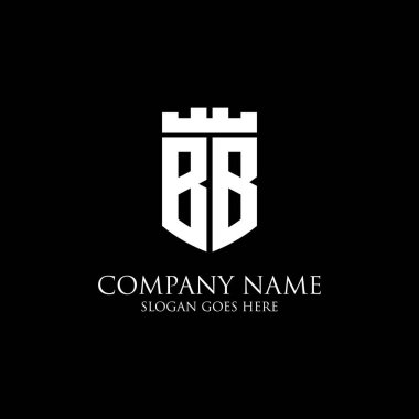 Bb ilk kalkan logo tasarımı İlham, taç kraliyet logo şablonu - logonuz için kullanımı kolay