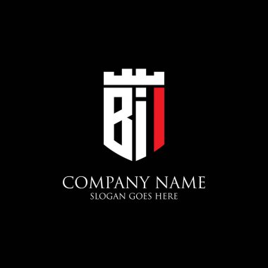 Bi ilk kalkan logo tasarımı İlham, taç kraliyet logo şablonu - logonuz için kullanımı kolay