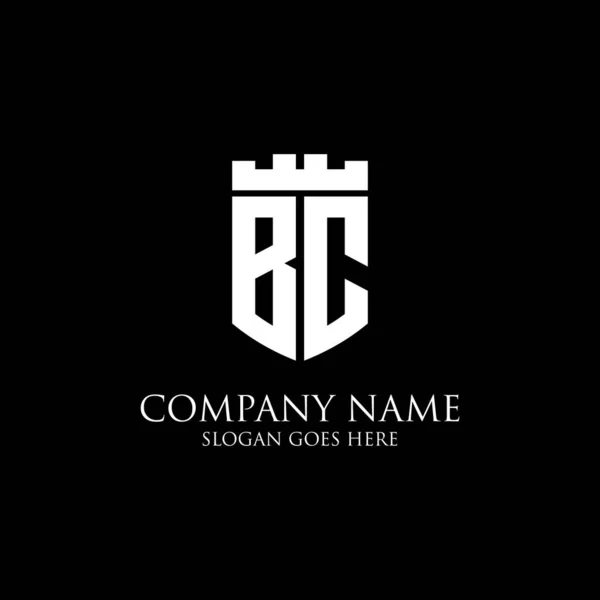 BC initial Shield logo design inspiration, Crown Royal logo mall-lätt att använda för din logotyp — Stock vektor