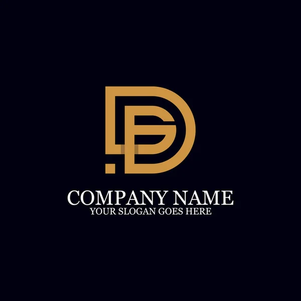 Buchstabe dg Monogramm Logo Inspiration, ideal für Logo-Marken — Stockvektor