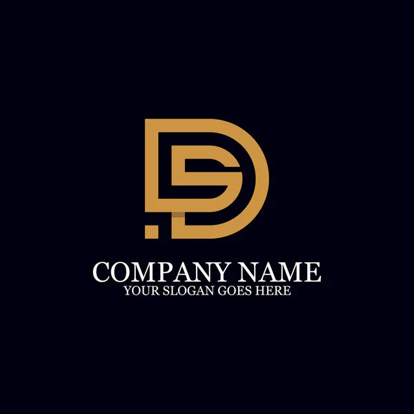 Písmeno DS monogram logo inspirace, Skvělé pro logo značky — Stockový vektor