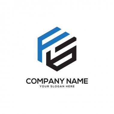 Fb ilk Logo tasarım ilham, altıgen logo vektör, mektup logo tasarımları