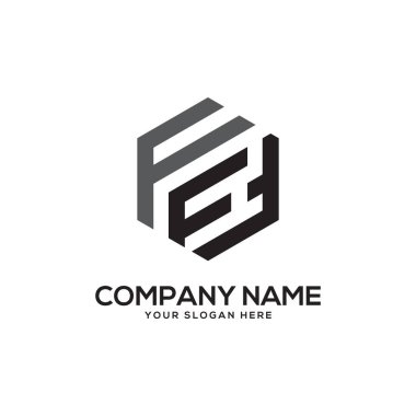Ff ilk Logo tasarım ilham, altıgen logo vektör, mektup logo tasarımları