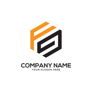 Fg ilk Logo tasarım ilham, altıgen logo vektör, mektup logo tasarımları