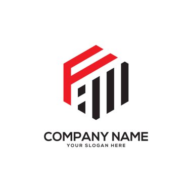 Fv ilk Logo tasarım ilham, altıgen logo vektör, mektup logo tasarımları