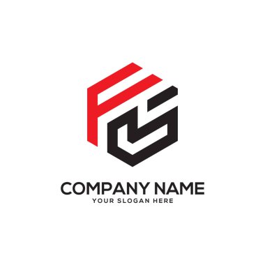 Fl ilk Logo tasarım ilham, altıgen logo vektör, mektup logo tasarımları