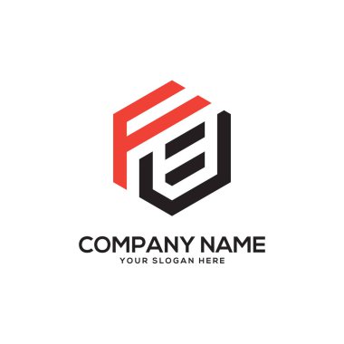 Fu ilk Logo tasarım ilham, altıgen logo vektör, mektup logo tasarımları