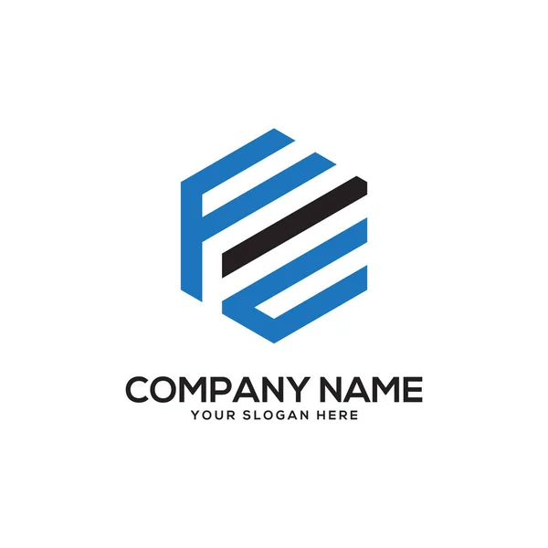 Iniziali Logo Design Ispirazioni Vettore Del Logo Esagonale Lettere Logo — Vettoriale Stock