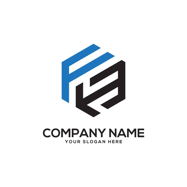 Początkowe Inspiracje Logo Design Sześciokątne Logo Wektor Wzory Logo Liter — Wektor stockowy