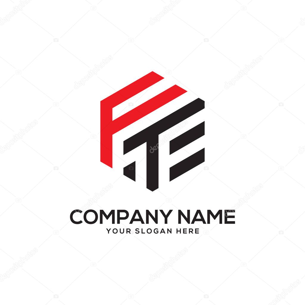 FT initial Logo design inspirations, hexagonal logo vector, letter logo designs