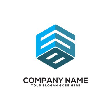 Ge ilk harfi Logo Inspiration, G ve B altıgen Vektör