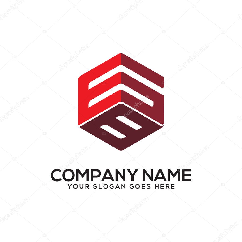 GB initial letter Logo Inspiration, G and B combination logo vector with hexagonal idea