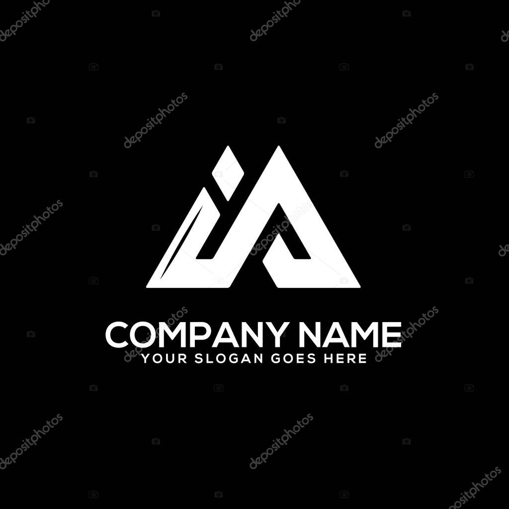 IA initial logo inspiration, I and A logo vector, can used sport, finance, firm logo template