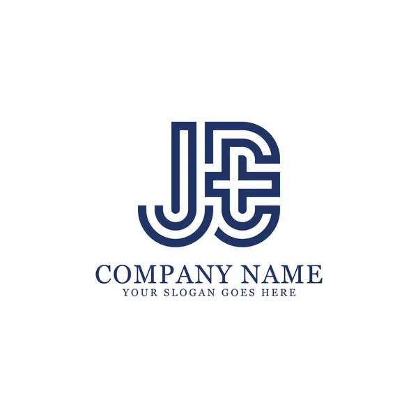 Монограмма JE вдохновляет логотип, шаблон логотипа букв — стоковый вектор