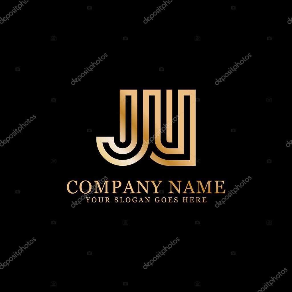 JV monogram logo inspirations, letters logo template,clean and creative designs