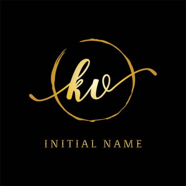 K V güzellik logosu ilham, lüks logo tasarımı
