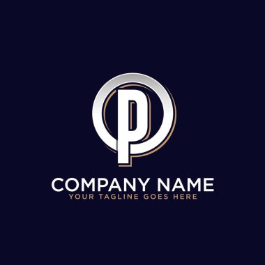 O P ilk logo vektör, O harf logo ilham
