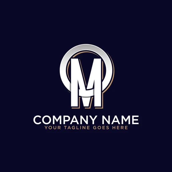 O M początkowe logo wektor, o litery logo inspiracje — Wektor stockowy