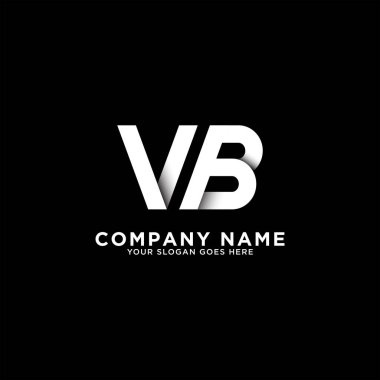 Vb harfi logo tasarımları, temiz ve akıllı logo şablonu