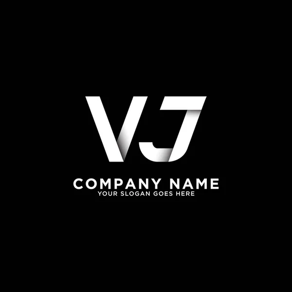 VJ letter logo designs, clean and clever logo template — Stock Vector