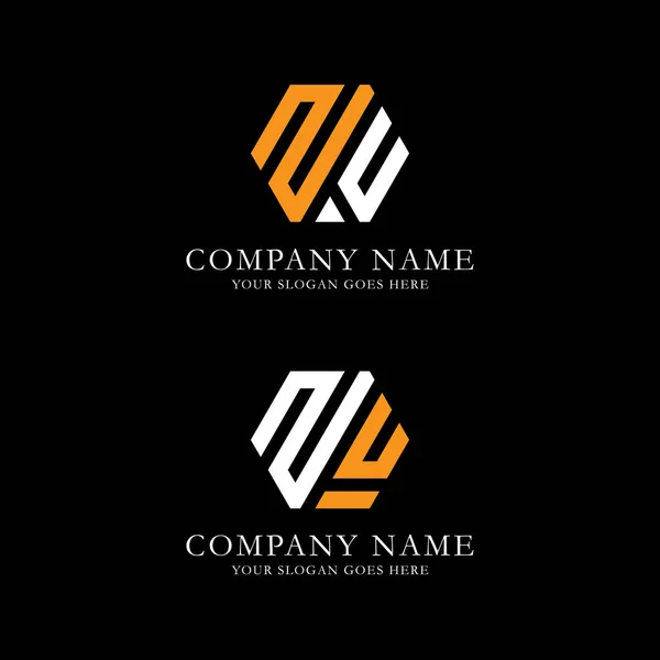 Sechseckige Logo Inspiration Initialname Logo Vorlage — Stockvektor