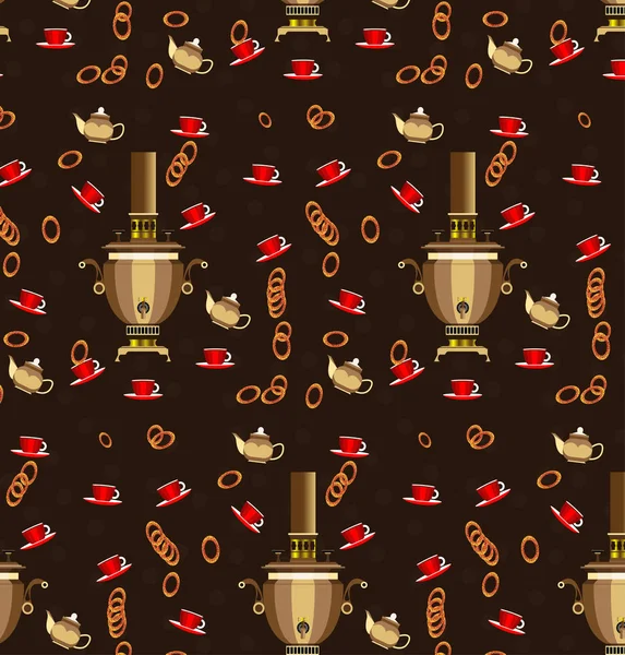 Desen semaver bardak çay ve simit çay için