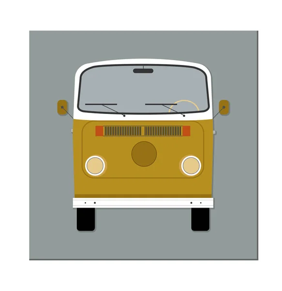 Bus. Front view. Vector illustration. Flat design. — Stock Vector