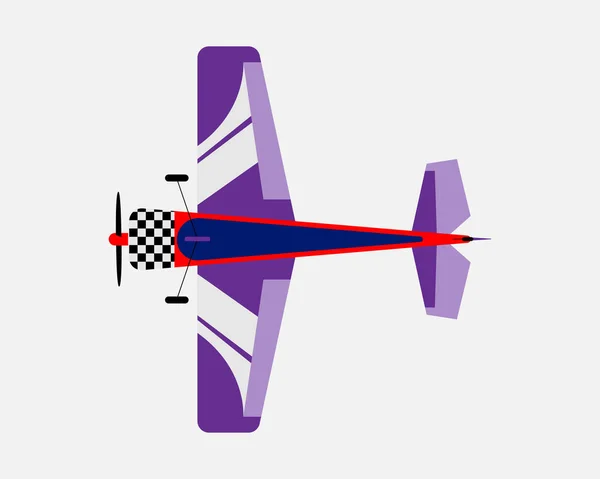 Flygplan med en propeller. Underifrån. Vektorillustration. — Stock vektor