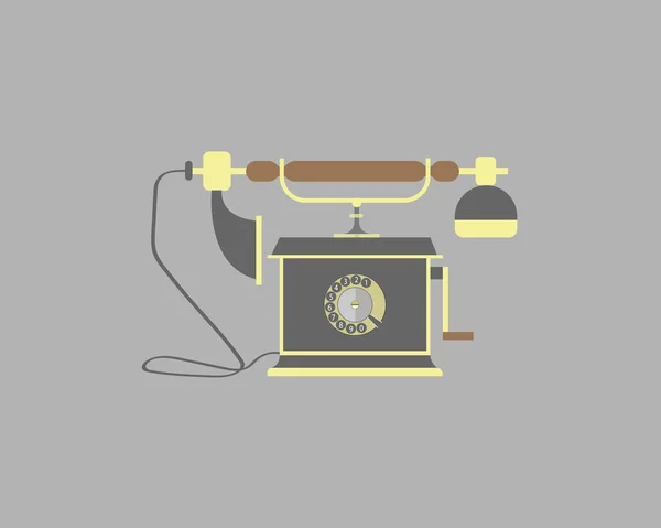 Téléphone vintage sur fond gris. Illustration vectorielle . — Image vectorielle