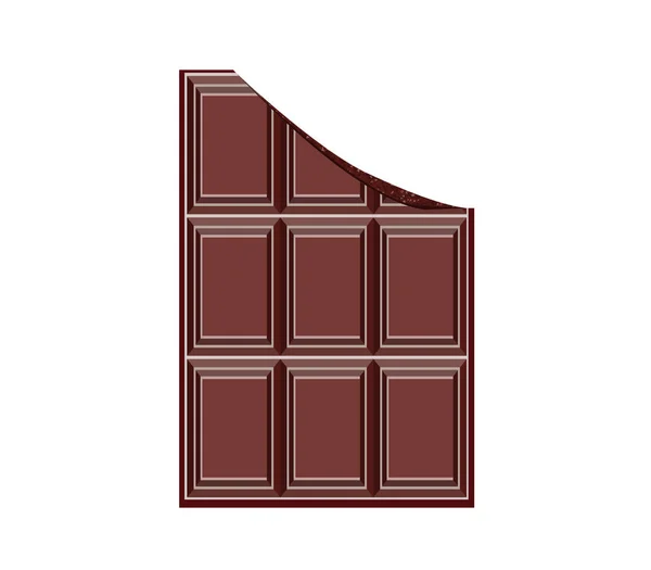 Chocolade bar gebroken. Vector illustratie op een geïsoleerde achtergrond. — Stockvector