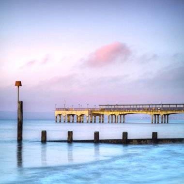 BOSCOMBE Pier Twilight Bournemough, İngiltere