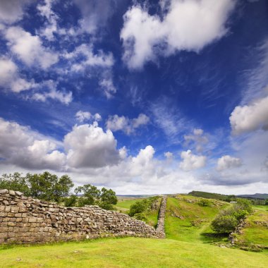 Hadrians Wall at Walltown Crags clipart