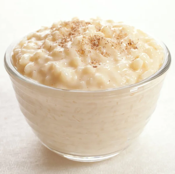Rice Pudding with Nutmeg — Stock Photo, Image