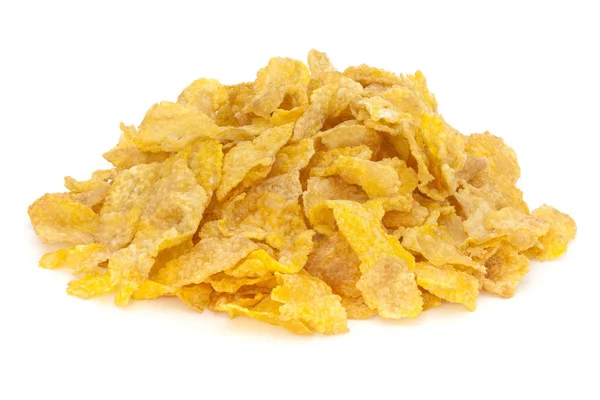 Cornflakes montón aislado en blanco — Foto de Stock