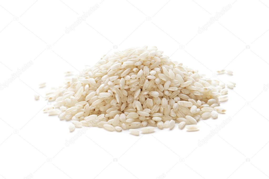 Risotto Rice on White