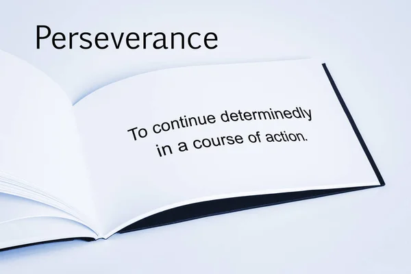 Concepto y definición de perseverancia — Foto de Stock