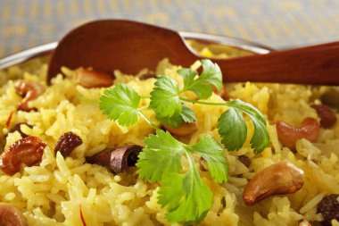 Hint Basmati pirinç pilavı yakın çekim