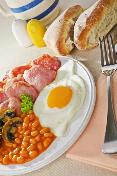 Ägg och Bacon-frukost — Stockfoto