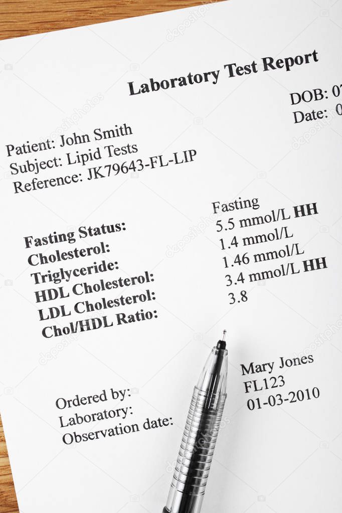 Cholesterol Laboratory Report