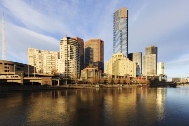 Melbourne silüeti sabah