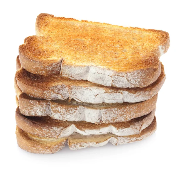 Toast stack på hvit – stockfoto