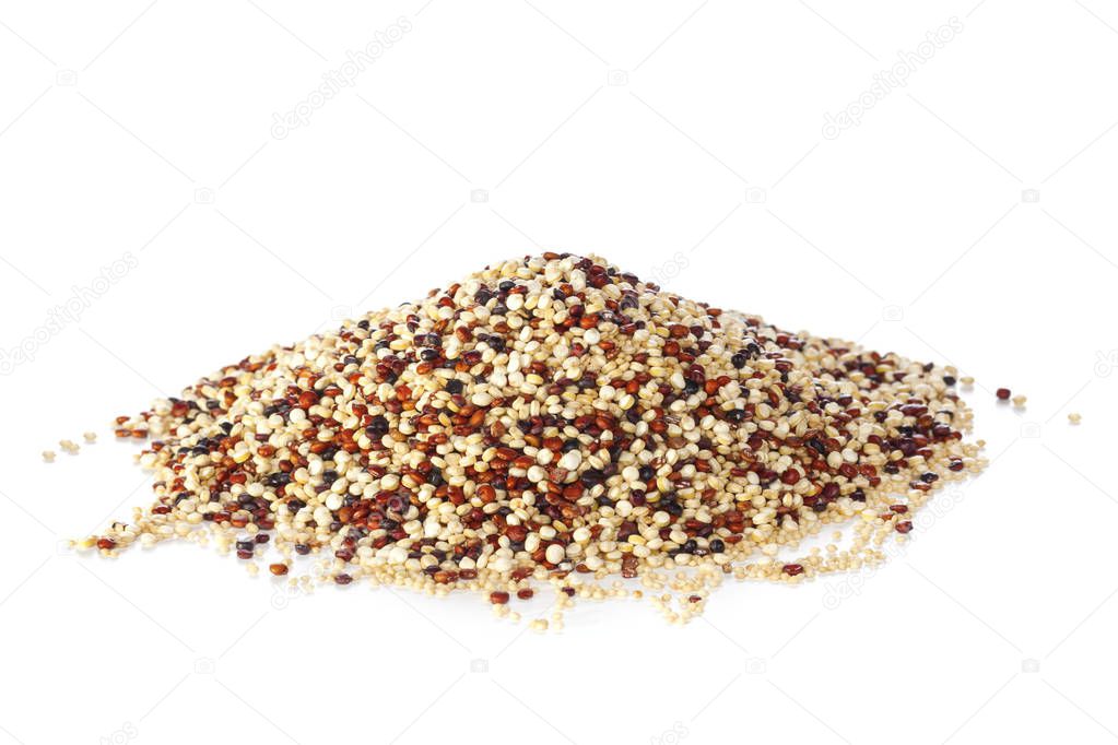Quinoa and Amaranth Isolated on White