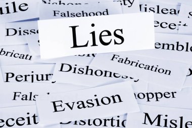 Lies and Evasion Concept clipart