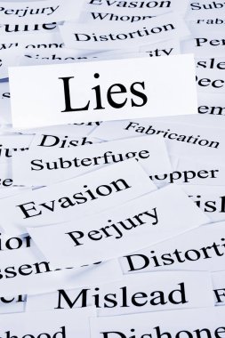 Lies Concept in Words clipart