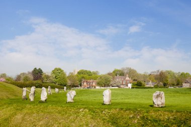 Avebury Stone Circle and Village, Wiltshire, England clipart