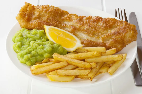 Fish and Chips with Mushy Peas